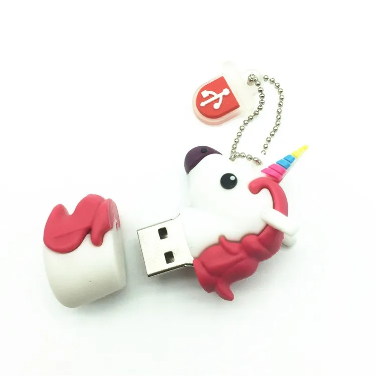USB флеш накопитель с мультяшным единорогом 4 ГБ 8 16 32 64 ГБ|USB флэш-накопители| |