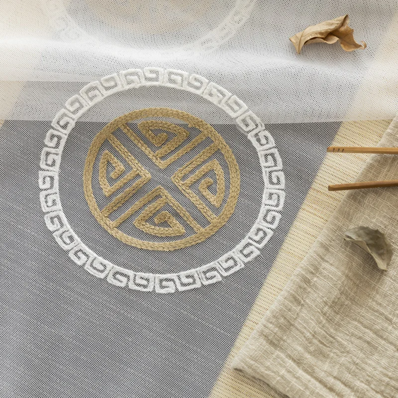 Новые кофейные китайские Классические прозрачные Занавески s оконные занавески