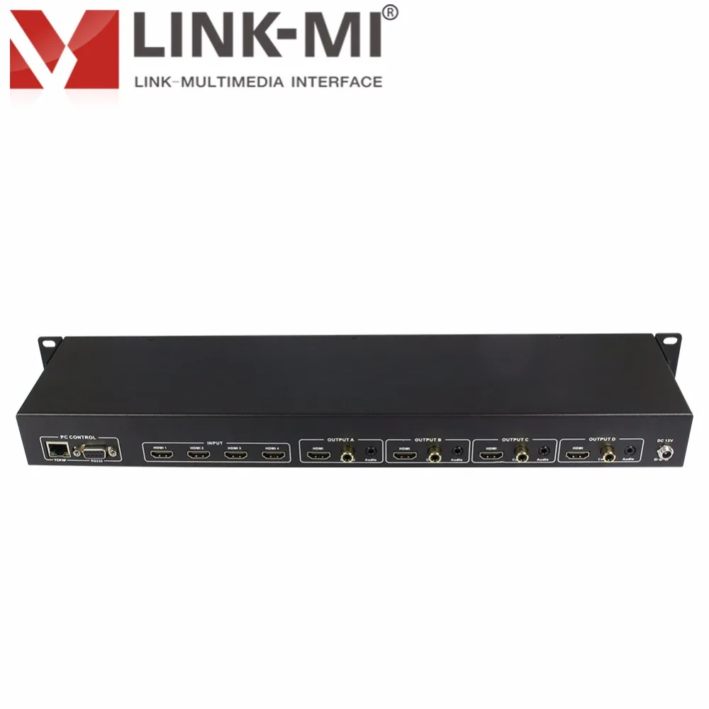 LINK-MI HDMI 4x4 видеоматричный коммутатор с ARC совместимый HDMI2.0/HDCP2.2 поддержка 4k x 2K 3D