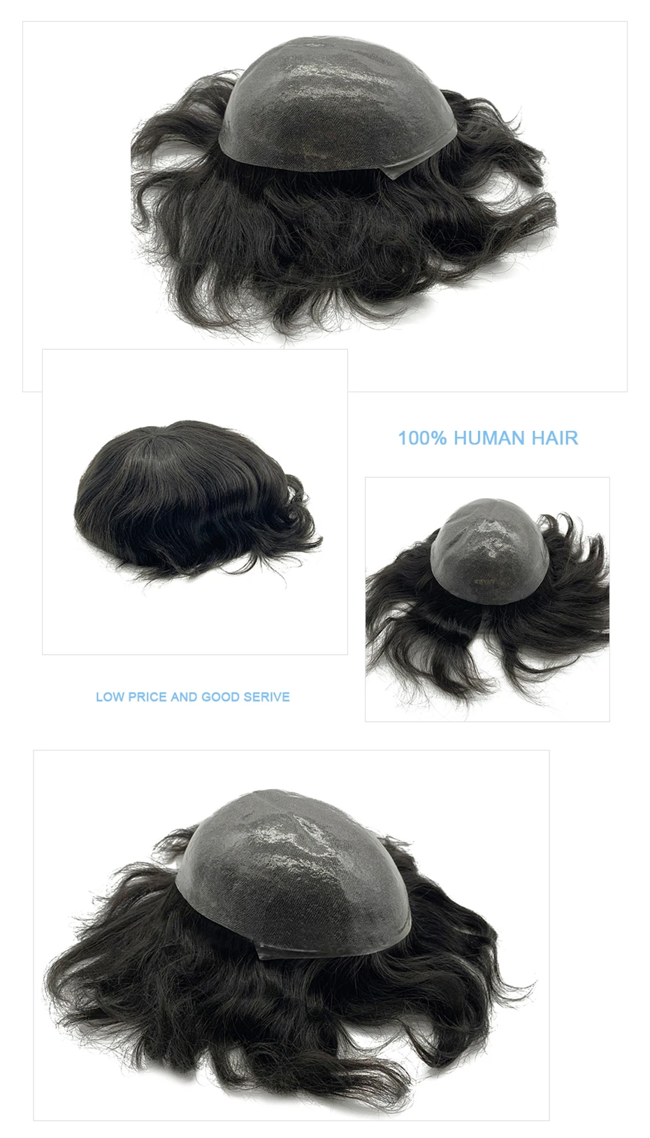 Парик из тонкой кожи натуральные волосы remy