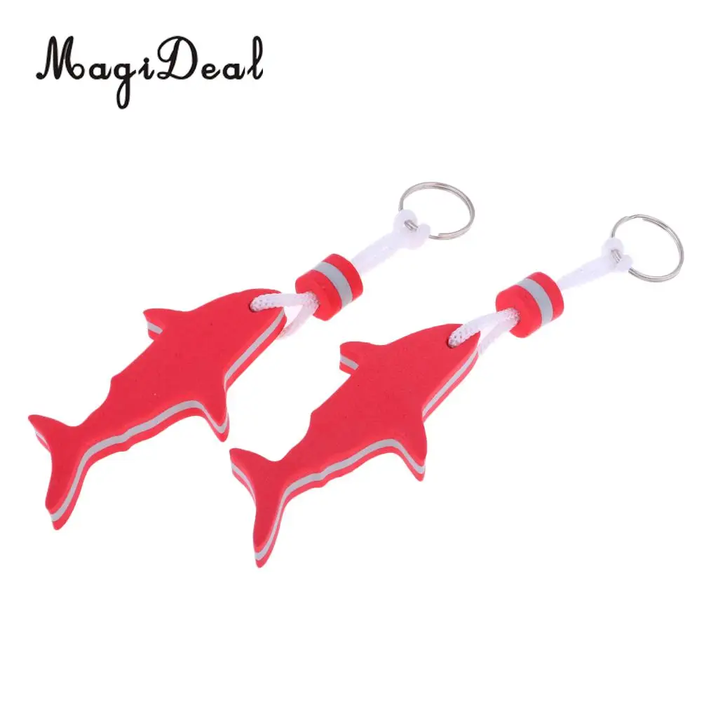 Red MagiDeal 2 шт. морской акулы в форме EVA брелок с цепочкой для ключей брелок для воды поплавок для радикального серфинга гребной лодки Аксессуары - Цвет: Red