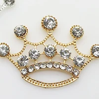 Gold Лидер продаж, 10 шт./лот, 58*40 мм, золото/серебро, металл, цинк, Aolly, корона, стразы, фурнитура для ювелирных изделий, аксессуары, компоненты для изготовления ювелирных изделий - Цвет: Gold