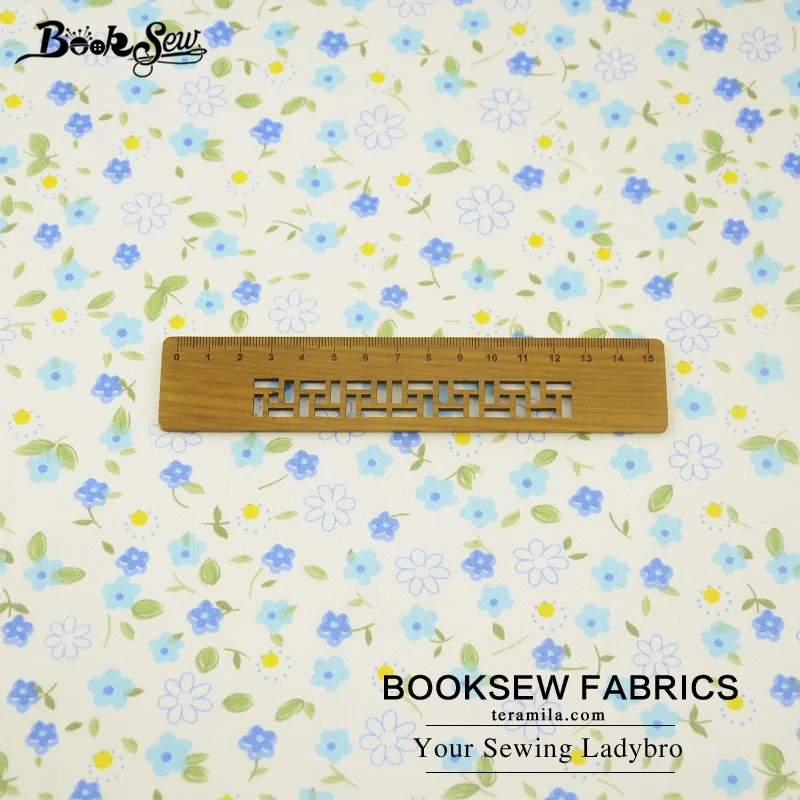 Booksew Freshness Floral Pattern100% Cotton Twill Fabric Home Textile Sewing Cloth For Bedding Baby Craft Patchwork Scrapbooking| |