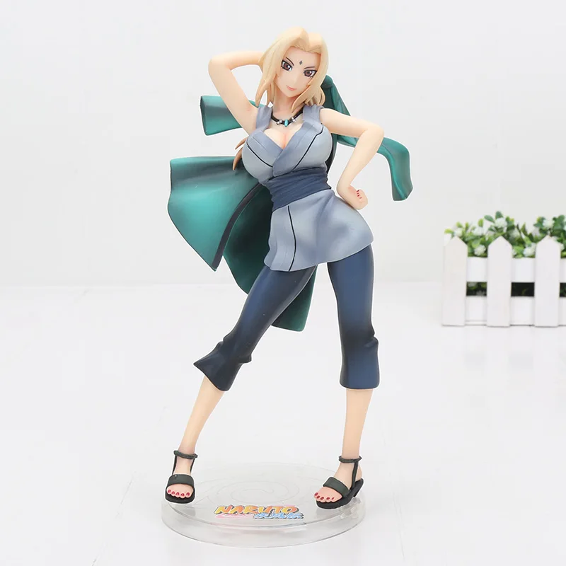Tsunade no box Naruto Gals рисунок Tsunade Sakura Haruno Hyuuga Hinata ПВХ Фигурки Коллекция Рождественская игрушка подарок 19-20 см - Цвет: Tsunade no box