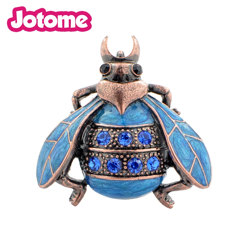 100 шт./лот винтажная синяя брошь в форме жука группы битл|pin brooch|bug pinbug brooch |