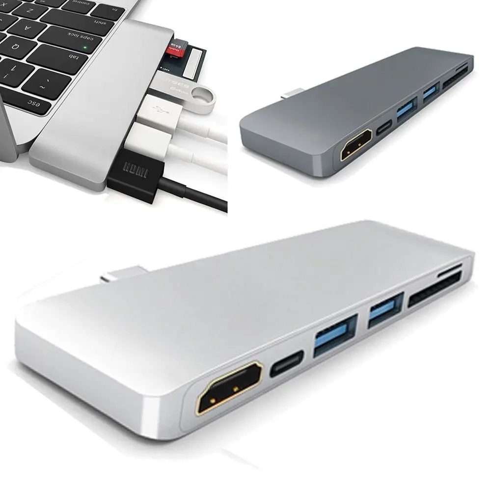 USB 3.0 SD/Micro SD TF Type C HDMI Memory Card Reader High Quality Six-in-one Design for Samsung Huawei Dell and PC Etc | Компьютеры и