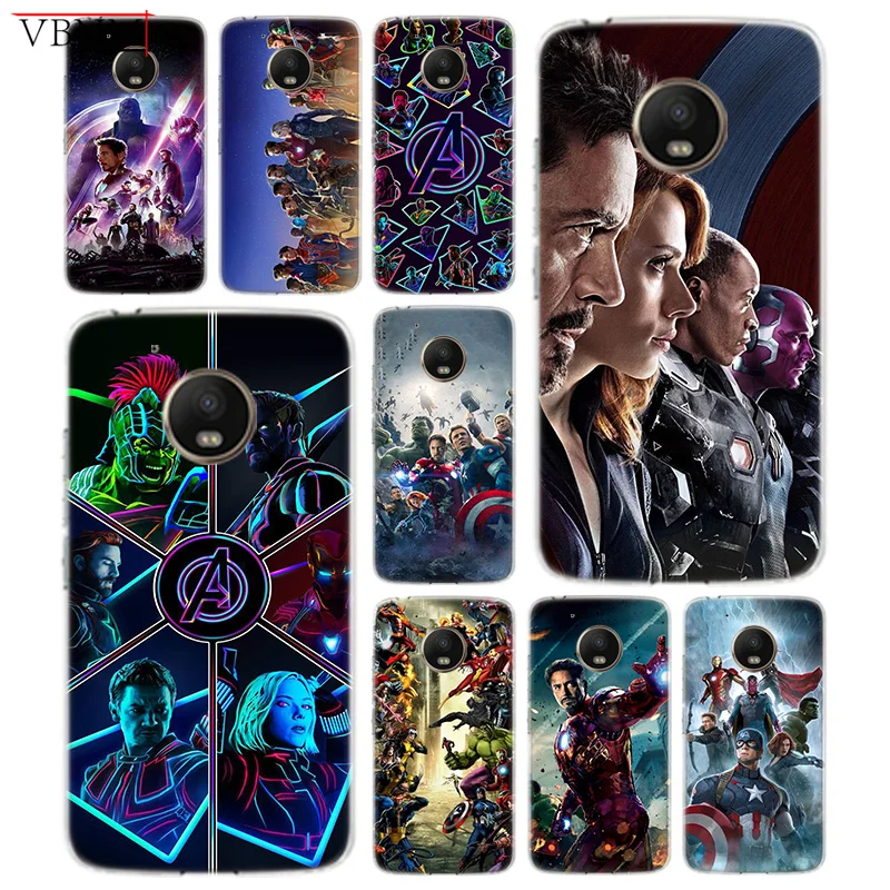 Новый мягкий силиконовый чехол из ТПУ с изображением Мстителей 4 MCU для Motorola G4 Play G5