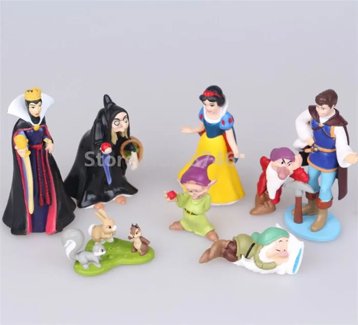 Новый Белоснежка принц гномы ведьма злая фигурка королевы кукла набор игрушек 8