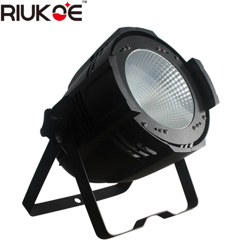 RIUKOE теплый белый 100 Вт/200 Вт cob led par can dmx светильник с дверью амбара для дискотеки