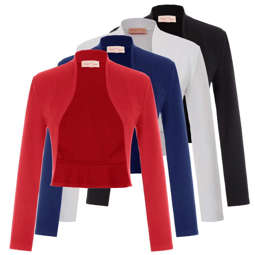 BP Женское пальто винтажное с длинным рукавом открытой передней частью Женская