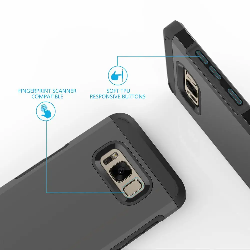 SHIELDON горная серия чехол для Galaxy S8, тонкая посадка амортизация 2 в 1 Двухслойный дизайн ударопрочный защитный чехол