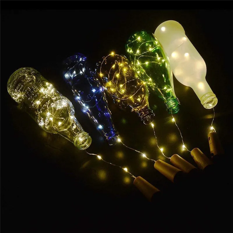 Гирлянда из медной проволоки с пробкой для бутылки вина 1 м 10 светодиодов |