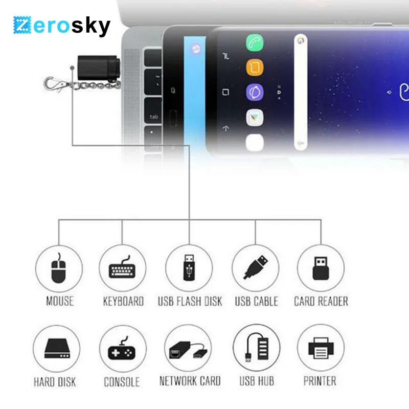 Адаптер OTG Type-c USB C Micro Type USB-C 3 0 конвертер данных для зарядки Samsung Galaxy S8 S9 Note 8 |