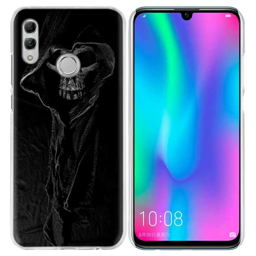Чехол Grim Reaper Skull для huawei Honor 8X Y9 9 10 Lite Play 8C 8S 8A Pro V20 20i 10i Y6 Y7 Прозрачный жесткий чехол для телефона из поликарбоната