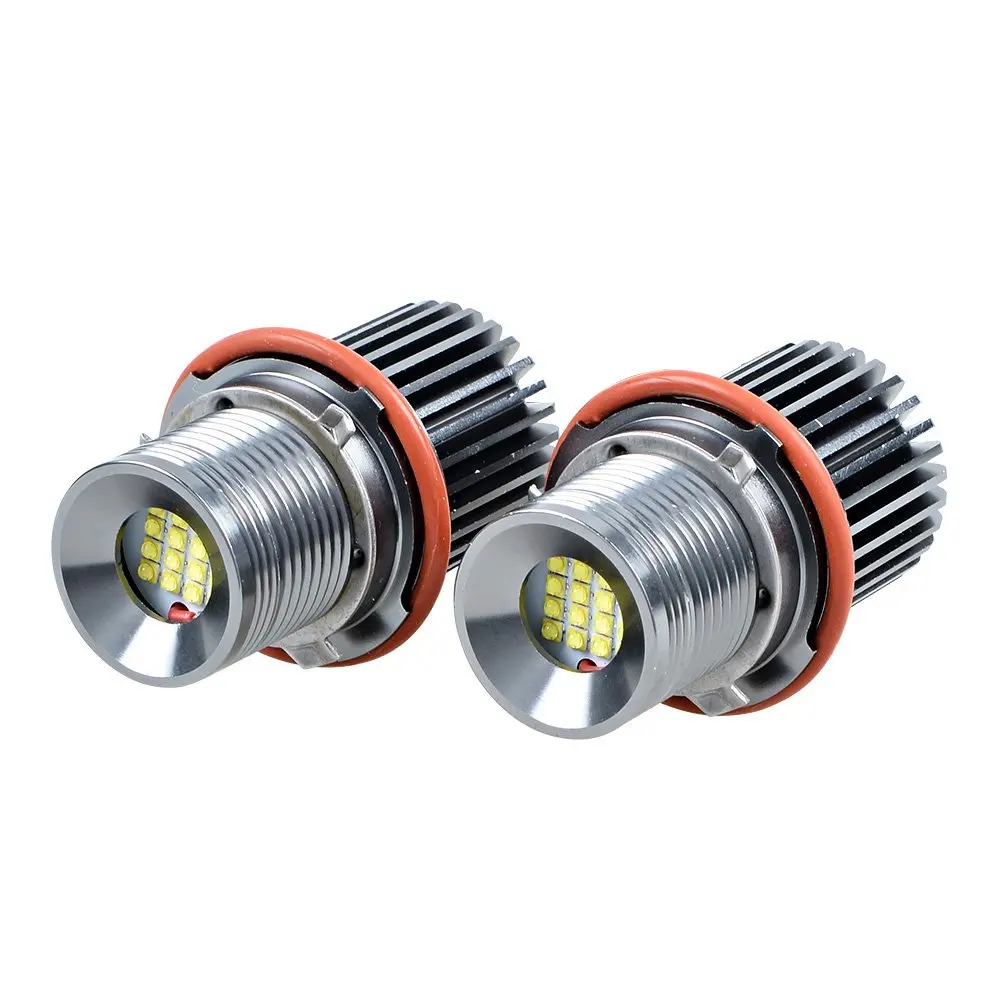 2 * ошибок 80 Вт белый светодиодный Ангельские глазки кольцо маркер лампочки для BMW