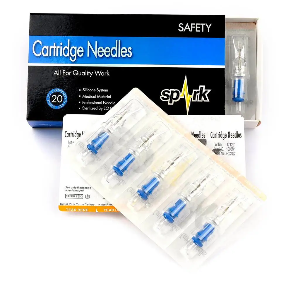 20pc Spark Tattoo Needle Cartridges M1 Weaved Magnum For Permanent Makeup Sterilize Cartridge Machine Supply 12 05M1 07M1 | Красота и