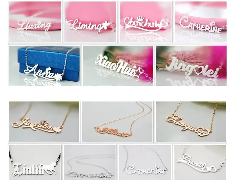 

Personalized Custom Name Necklace Gold Stainless Steel Necklaces For Gift Nameplate Pendant Choker Women Jewelry Dropshipping