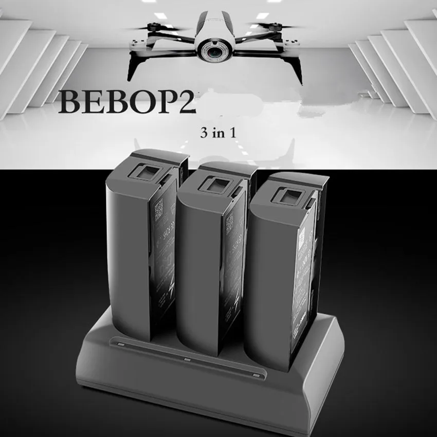 Зарядное устройство для дрона 3 в 1 Parrot Bebop 2 портативное зарядное с аккумулятором