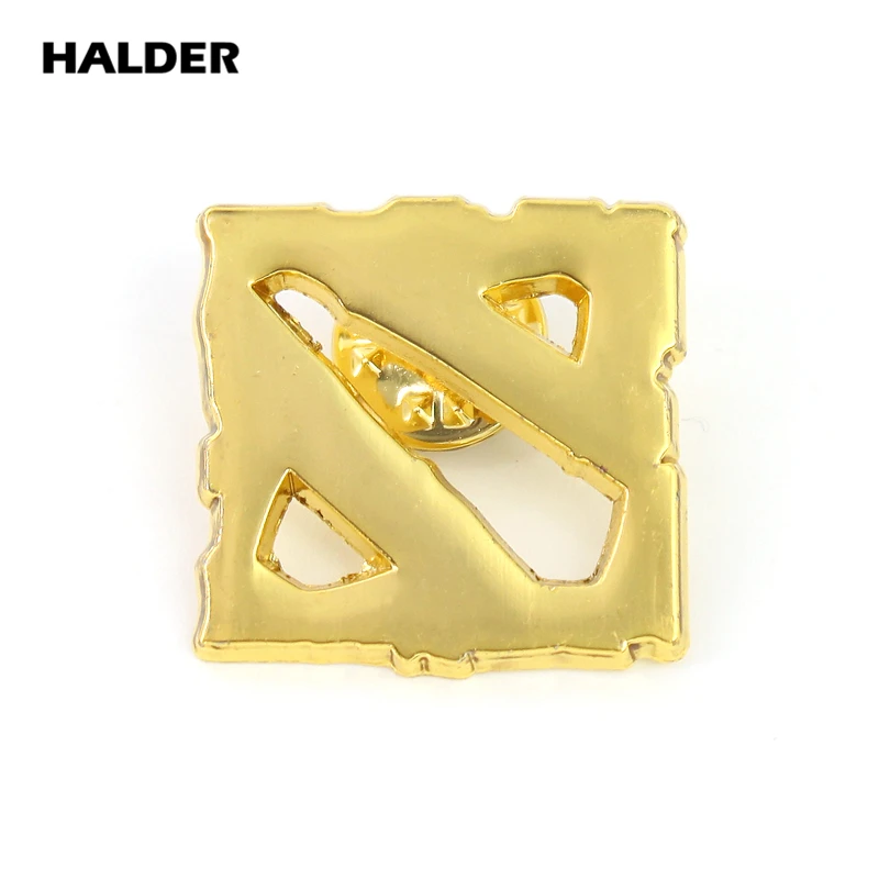 BR0039 HALDER Game Dota 2 Логотип Золотой Цвет Броши нагрудные булавки одежда значок для рюкзака украшения из джинсы подарок безделушки аксессуары
