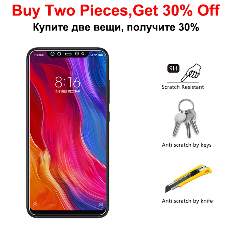 Защитное стекло для xiaomi 5 Xiaomi 8 A2 lite mi 4 6 5x A1 se защита экрана закаленное