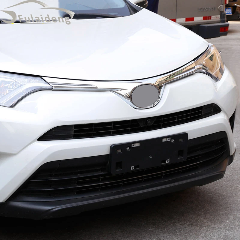 Для Toyota RAV4 2016 2018 ABS Хромированная передняя решетка капота гриль накладка литье