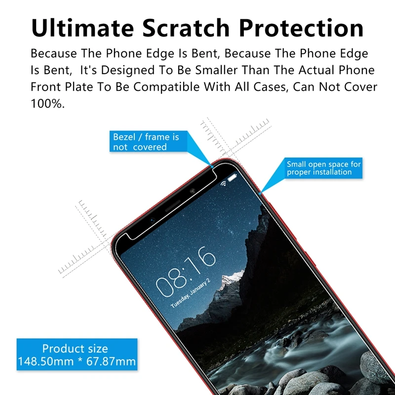 2.5D 0 26 мм 9H Pre mi um закаленное стекло для xiaomi A2 (mi 6X) Защитная пленка экрана 5 99