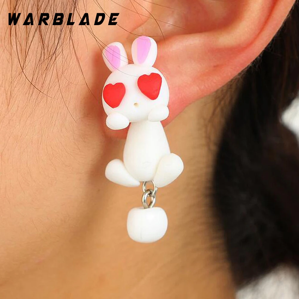 WBL серьги гвоздики в виде животных кота модные ручной работы из полимерной глины