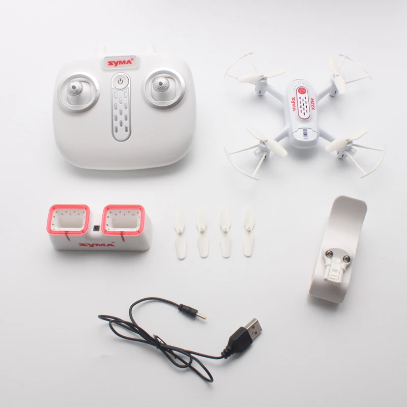 Syma X22W Wifi FPV Карманный Дрон HD камера Безголовый режим RC Дрон с планом полета и управлением приложением белый
