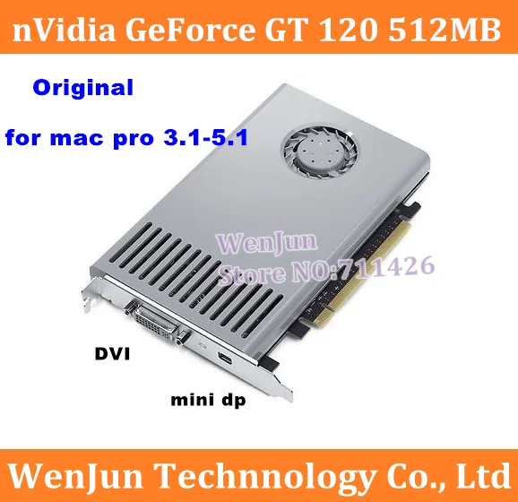 

Бесплатная доставка, оригинальная видеокарта для Mac Pro A1310 NVIDIA GeForce GT120 - 512 Мб PCIe для macpro 2008-2011, высокое качество