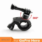 Кронштейн для камеры Go Pro Hero, крепление на велосипед и мотоцикл, кронштейн, держатель, поддержка для GoPro Hero 3 + 65432, каркас, подставка с зажимом