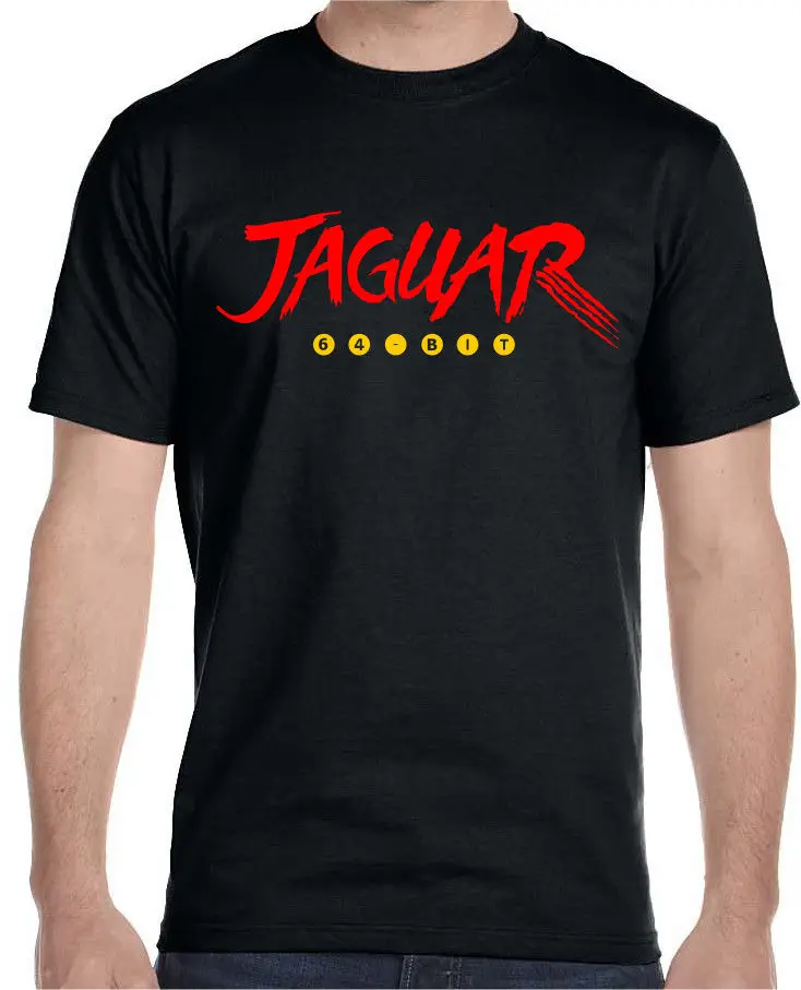 Atari Jaguar Классическая футболка для видеоигр бесплатная доставка унисекс