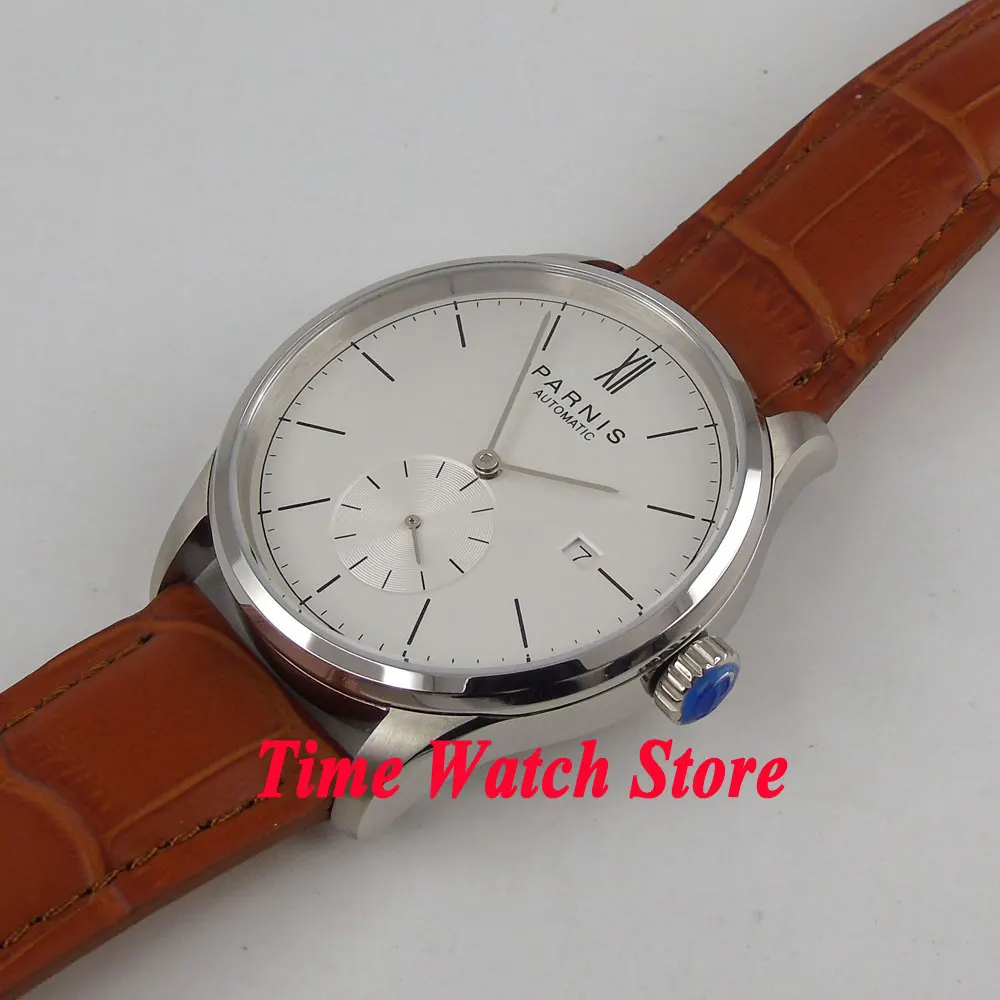 Мужские автоматические наручные часы в простом стиле 42 мм 5 АТМ с белым