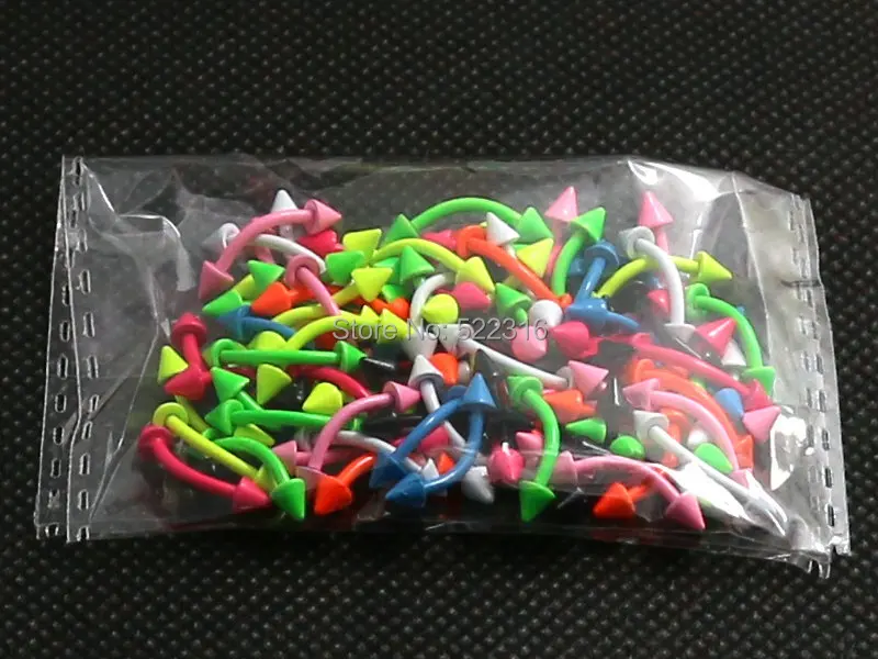 40 шт. 8 цветов кольцо для бровей из нержавеющей стали с шипами|eyebrow ring|body piercing