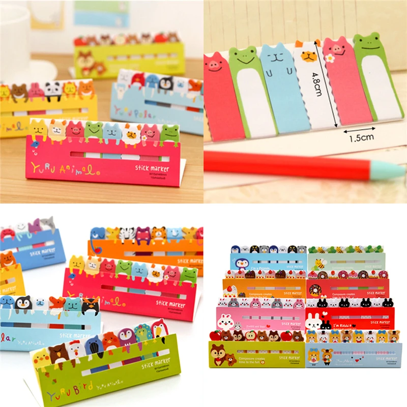 Kawaii симпатичная наклейка для заметок с флагами | Канцтовары офиса и дома