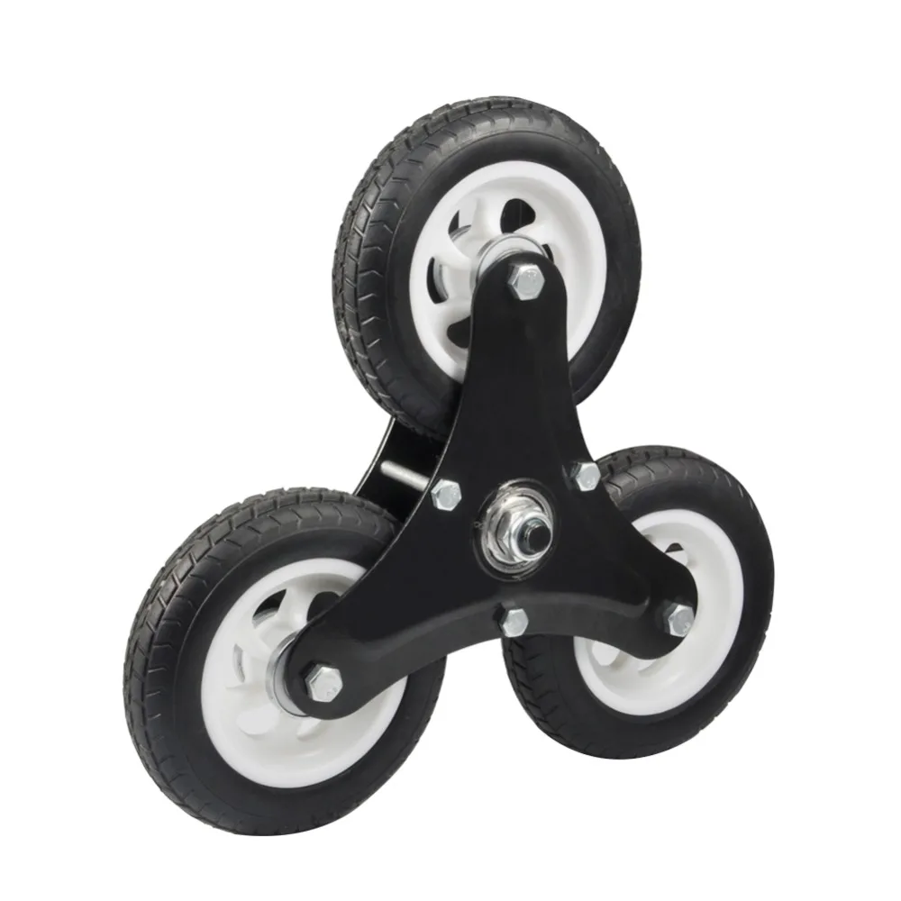 

Stair Climber Hand Truck SOLID RUBBER TIRES-440LBS Barrow Hand Truck Bracket Roll Cart Tools Trolley