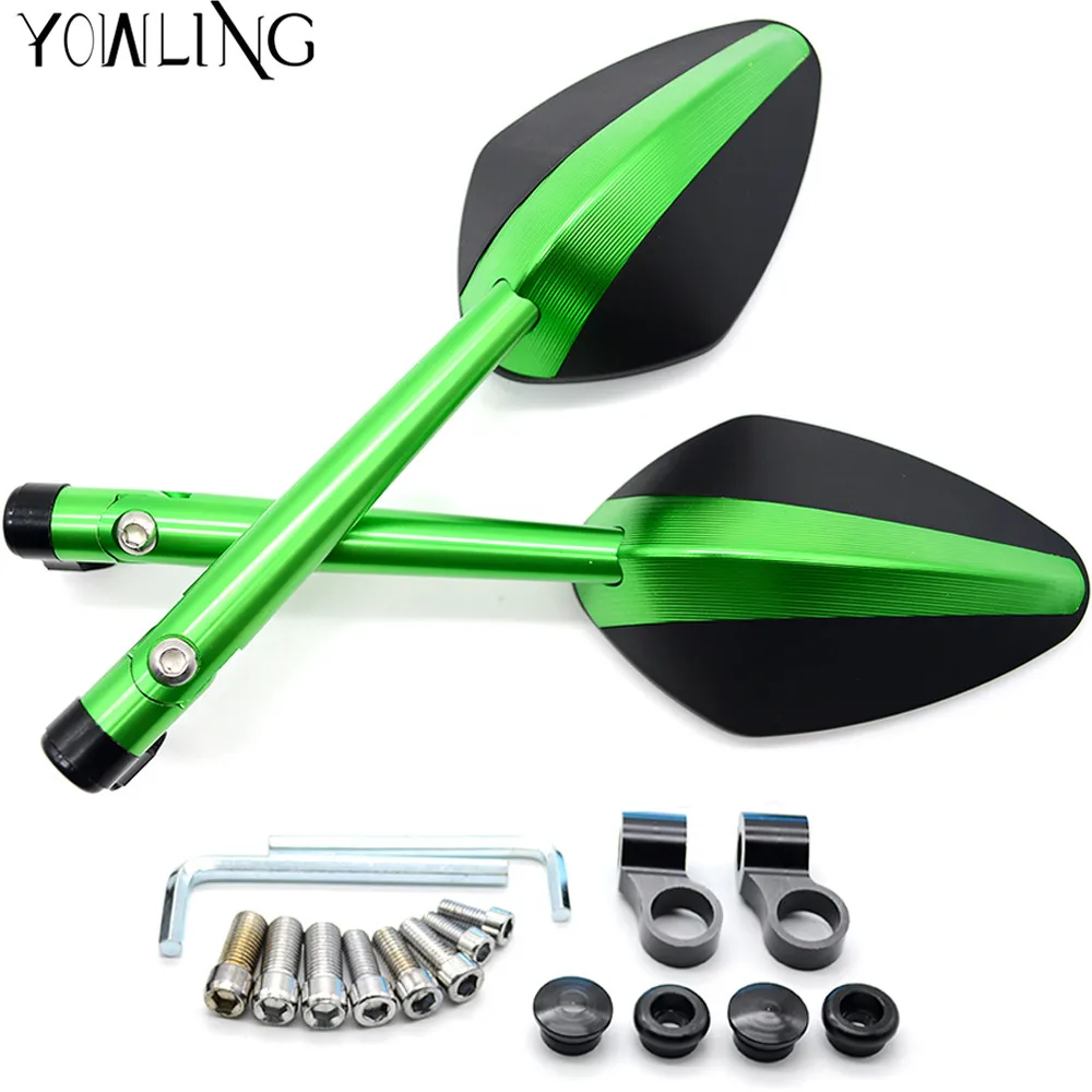

Motorcycle rear side mirrors Aluminium Rearview Mirrors For KAWASAKI ER-6N Z750 Z750R Z250 NINJA 250 NINJA300 Z1000 Versys z800