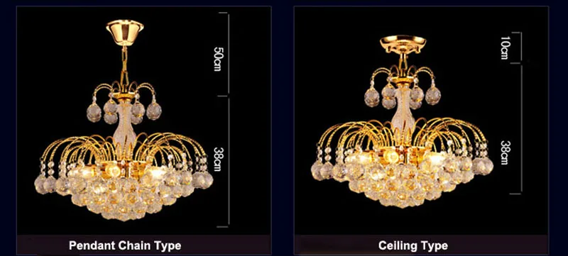 Европейская люстра золотая для ресторана с кристаллами европейский стиль лампа