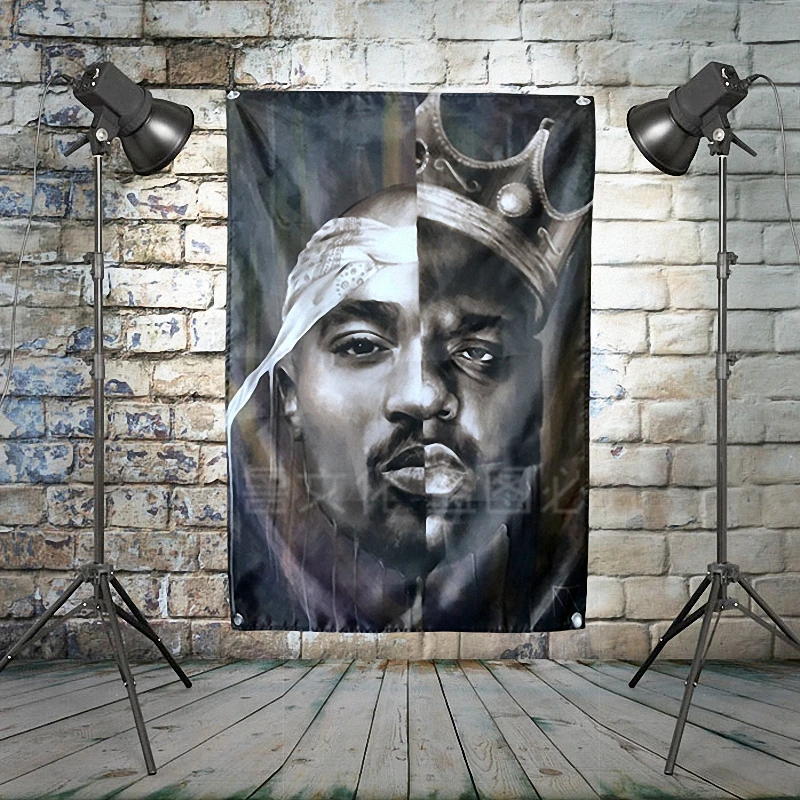 Знаменитые B.I.G 2PAC Pop Rock постер музыкальной группы большие четырехлуночные