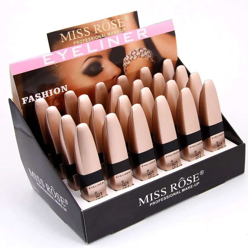 Miss rose Водостойкая Подводка для глаз карандаш длительная делимитатор Черная