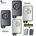 Сменный Чехол KEYECU для смарт-карты Toyota, чехол для ключа дистанционного управления автомобилем, кнопка 23, с неразрезанным лезвием, только черныйбелый цвет