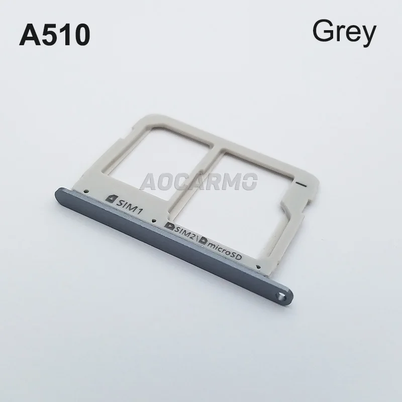 Aocarmo металлический лоток Nano SIM держатель слота для карты MicroSD Samsung A5 (2016) A510 A510F