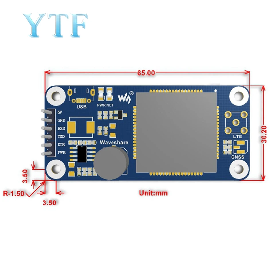 Плата расширения Raspberry Pi SIM7000C NB IoT/eMTC/EDGE/GPRS/GNSS 4G для связи|Аксессуары