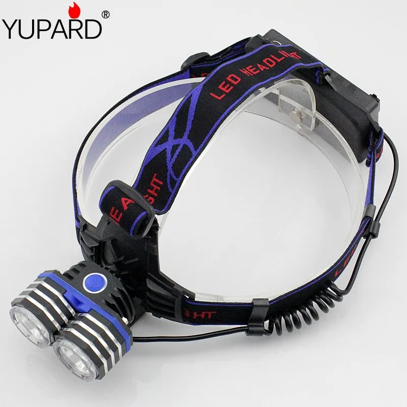 Налобный фонарь YUPARD 2 светодиосветодиодный XM-L T6 18650 лм наружное освещение