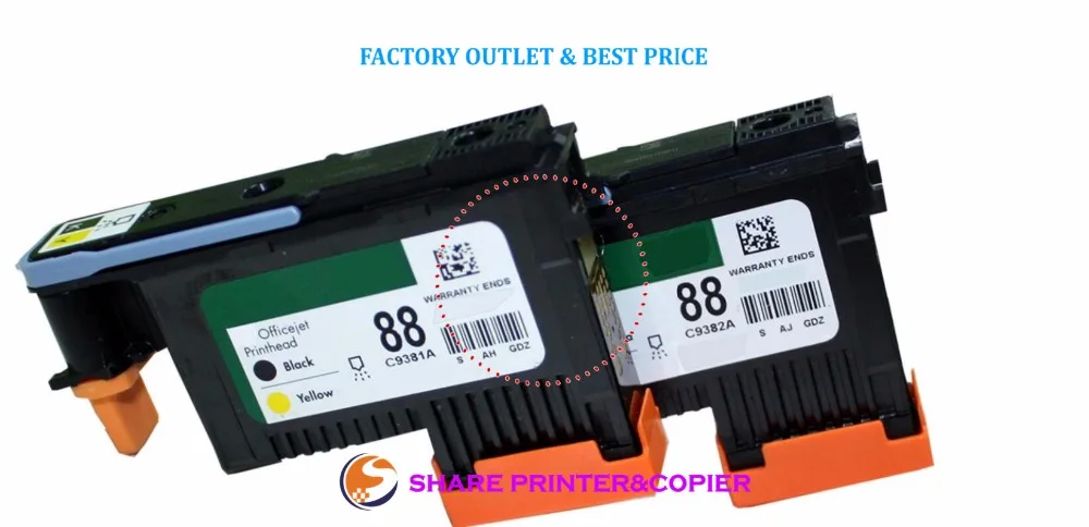 Печатающая головка для HP 88 C9381A C9382A печатающая K550 K5400 K8600 L7000 L7480 L7550 L7580 L7590 L7680 L7710 L7750