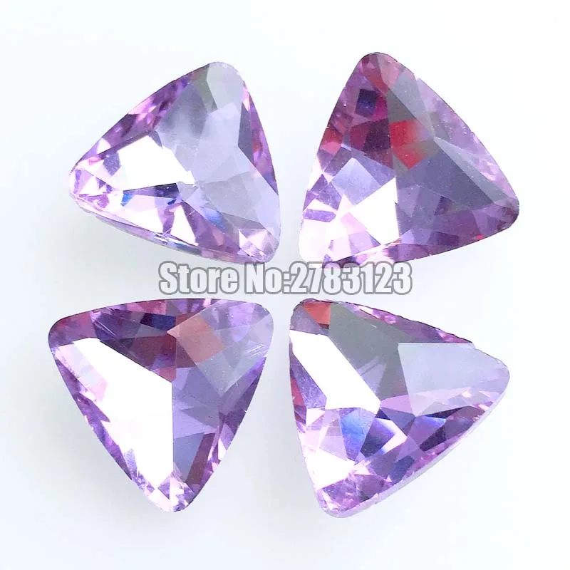 

Factory sales crystal violet color Triangle shape AAA Glass pointback rhinestones,Mobile phone/nail art/diy/accessories SWTP119