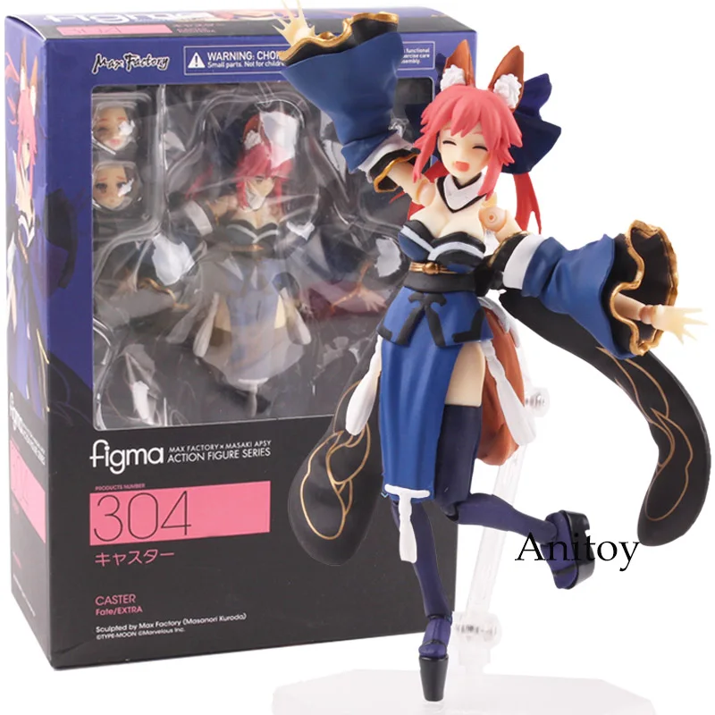 Caster Boxed Аниме Figma 304 Fate/EXTRA Caster Tamamo No Mae ПВХ Fate Extra Figma ФИГУРКА СЕРИИ Коллекционная модель игрушки - Цвет: Caster Boxed
