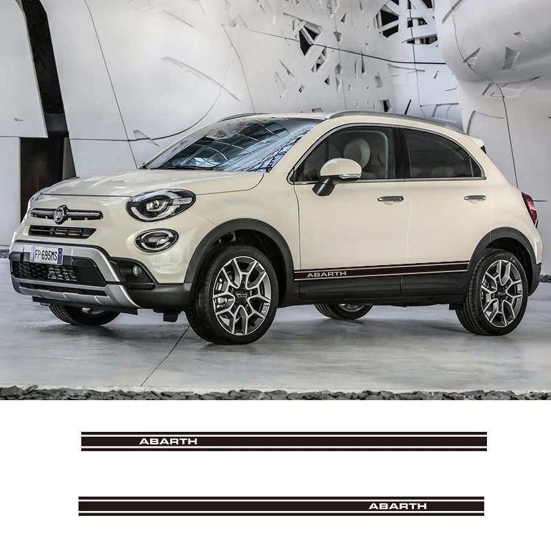 Виниловые наклейки для автомобиля 1 пара 2 шт. в полоску юбки FIAT 500 Abarth | Автомобили