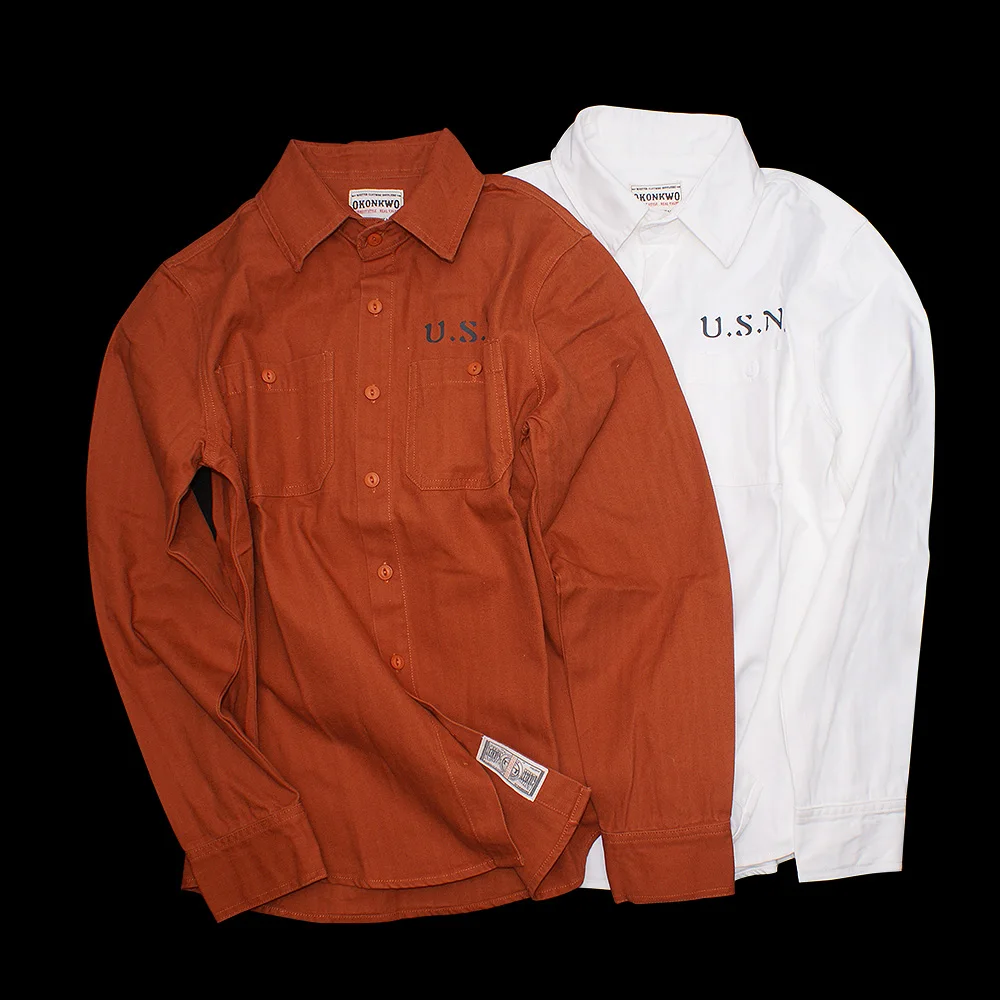 Осень елочка Cargo Shirt Для мужчин Уличная хлопок с длинным рукавом s рубашки