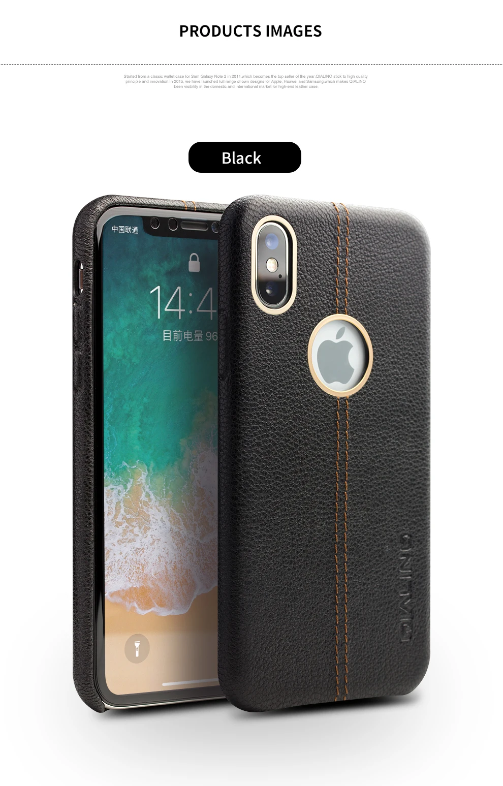 QIALINO, ультратонкий высококачественный чехол из натуральной кожи для iPhone X, Модный Роскошный чехол для телефона iPhone X, 5,8 дюйма