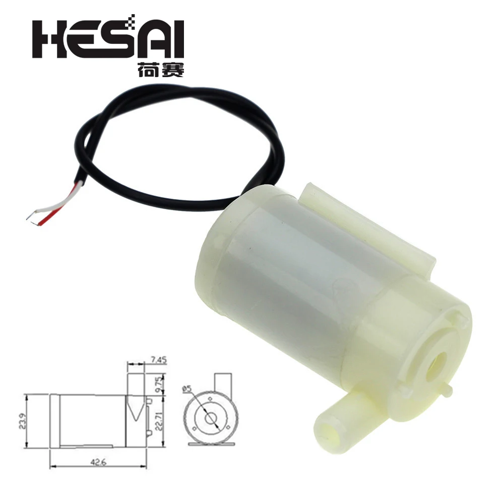 Мини Микро погружной водяной насос DC 2,5-6 V Низкий уровень шума бесщеточный мотор Pump120L/H DIY Kit